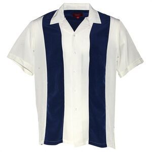 Maximos Men's Retro Classic Two Tone Bowling Shirt